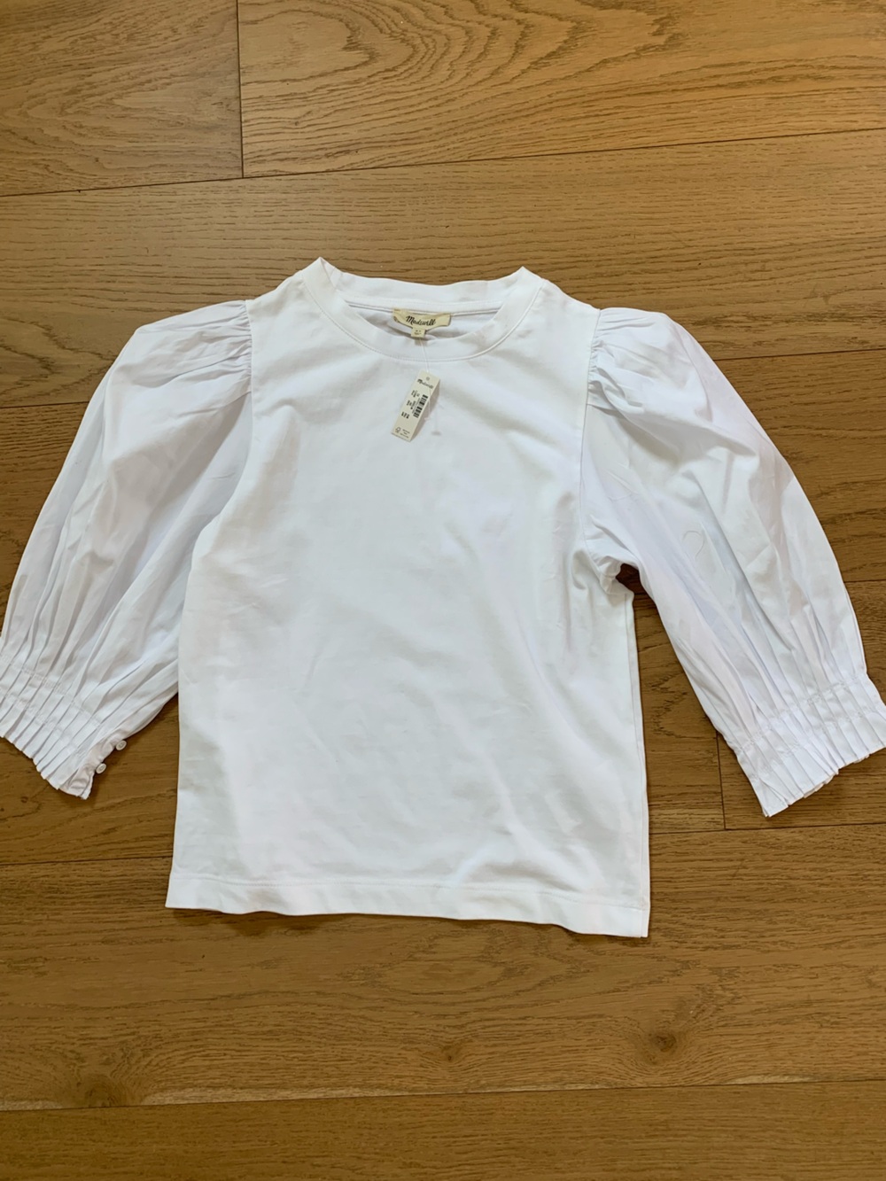 Madewell NWT White Puff-Sleeve Blouse Size XS - Picture 4 of 7